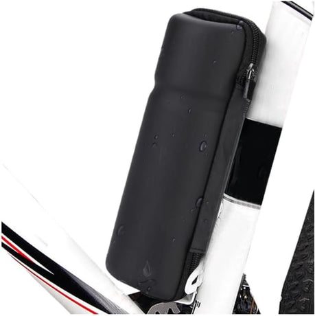 Bicycle frame bag - 23 x 9 cm - Rigid, waterproof, lightweight, wear-resistant, strong and unbreakable material - Can be used as a portable repair kit - Water bottle bag (black)