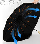 Windproof umbrella, sun protection, pocket umbrella, windproof, weatherproof, automatic open and close, 190T nylon umbrella, waterproof, unisex, compact and lightweight, 10 ribs