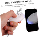 Alarm - Personal Alarm - Alarm Keychain - Powerful SOS Siren Button for Women - Anti-kit - Compact and User-Friendly Keychain Alarm with LED Light (White)