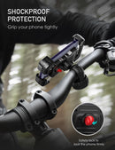 Bicycle phone mount - Motorcycle phone mount - Phone holder - Bicycle phone mount - Motorcycle phone mount - Adjustable - Universal - Handlebar - Black - Compatible with 4.7 to 6.8 inch phones