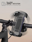 Bicycle phone mount - Motorcycle phone mount - Phone holder - Bicycle phone mount - Motorcycle phone mount - Adjustable - Universal - Handlebar - Black - Compatible with 4.7 to 6.8 inch phones
