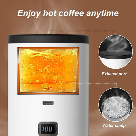 Coffee maker - Coffee machines - Portable coffee maker - 3-in-1 coffee maker - Portable electric espresso machine - Coffee maker for travel, camping, car, camper van, suitable (Wit)