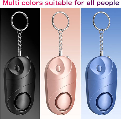 Panic Alarm - Personal Alarm - Personal Pocket Alarm - Keychain Siren - Safe Audible Personal Security Alarm - 130 dB with LED Light - For Children, Women and the Elderly (Black)