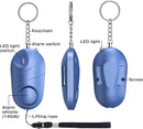 Panic Alarm - Personal Alarm - Personal Pocket Alarm - Keychain Siren - Safe Audible Personal Security Alarm - 130 dB with LED Light - For Children, Women and the Elderly (Black)