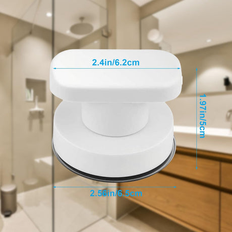 4 studs - zuignap deurgrepen - Douche Handgreep met Zuignap Badkamer - Zuignapgreep - Deurgreep - Handgreep Met Zuignap - voor badkamer, kast, terras schuifdeuren - sterke vacuümzuiging - 62*50mm - Wit