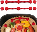 2 pcs Airfryer Silicone Magnetic Loops - Parchment Paper and Disposable Liners - Airfryer Silicone Magnetic Strips - Ideal for Airfryer Accessories - Prevents the paper from burning on contact with the heating element - Red
