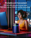 Air purifier - Air purifier with LED - Negative ion air purifier - Home air purifier - Negative ion air purifier - Deodorizer - Ionizer - Black