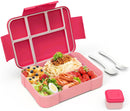 Lunch Box - Bento Box - Lunch Box - Adult Lunch Box - Children's Lunch Box - With 5 Compartments - Durable - Microwave/Dishwasher Safe - Ideal for Meals at Restaurants, Work, School - Pink