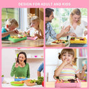 Lunch Box - Bento Box - Lunch Box - Adult Lunch Box - Children's Lunch Box - With 5 Compartments - Durable - Microwave/Dishwasher Safe - Ideal for Meals at Restaurants, Work, School - Pink