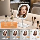 Makeup Mirror with Lighting – 3 Light Colors – Dimmable – Mirror with Lights – Smart Touch – USB Charging Port