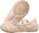 Women's Ballet Shoes – Ballet Shoes for Girls – Beige – Soft PU Leather Dance Shoes with Non-Slip Sole – Suitable for Ballet, Yoga & Home Use – For 7 UK Child