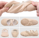 Women's Ballet Shoes – Ballet Shoes for Girls – Beige – Soft PU Leather Dance Shoes with Non-Slip Sole – Suitable for Ballet, Yoga & Home Use – For 11.5 UK Child