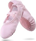 Women's Ballet Shoes – Ballet Shoes for Girls – Purple-Pink – Soft PU Leather Dance Shoes with Non-Slip Sole – Suitable for Ballet, Yoga & Home Use – For 5 UK Child