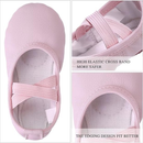Women's Ballet Shoes – Ballet Shoes for Girls – Purple-Pink – Soft PU Leather Dance Shoes with Non-Slip Sole – Suitable for Ballet, Yoga & Home Use – For 7 UK Child