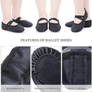 Women's Ballet Shoes – Ballet Shoes for Girls – Black – Soft PU Leather Dance Shoes with Non-Slip Sole – Suitable for Ballet, Yoga & Home Use – For 9 UK Child