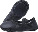 Women's Ballet Shoes – Ballet Shoes for Girls – Black – Soft PU Leather Dance Shoes with Non-Slip Sole – Suitable for Ballet, Yoga & Home Use – For 4 UK