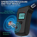 Portable Breathalyzer Alcohol Tester with LCD Display, High-Precision Professional Analyzer