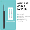 Smart Ear Cleaner with 1296P HD Camera, Wireless Earwax Removal with WiFi Endoscope, Safe Inspection and Intelligent Temperature Control, White