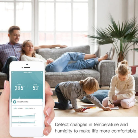 4-Pack Smart WiFi Thermometer Hygrometer with App Notification, Compatible with Alexa, White