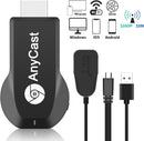 Wireless HDMI Adapter 1080P for iOS Android Windows, Black, Compatible with Samsung Philips Xiaomi TV Projector