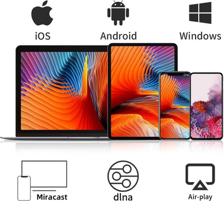 Wireless HDMI Adapter 1080P for iOS Android Windows, Black, Compatible with Samsung Philips Xiaomi TV Projector