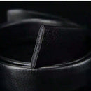 Men's Adjustable Leather Belt Automatic Latching for Business and Everyday Use, Silver
