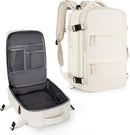 40L Travel Backpack Cabin Bag, Dry Wet Sorting, with Luggage Strap, 42 x 30 x 20 cm, Beige