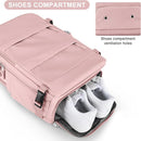 40L Travel Backpack Cabin Bag, Dry Wet Sorting, with Luggage Strap, 42 x 30 x 20 cm, Beige