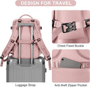 40L Travel Backpack Cabin Bag, Dry Wet Sorting, with Luggage Strap, 42 x 30 x 20 cm, Beige