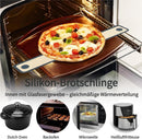 2-Pack Extra Thick 0.7mm Oven Mats with Long Handle, Durable Baking Mats for Oven Microwave Air Fryer