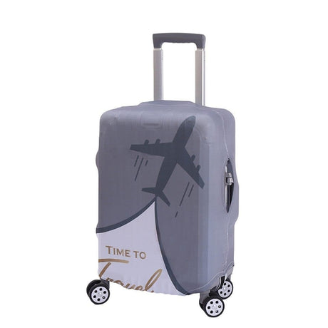 Elastic Suitcase Cover Travel Luggage Protective Cover Scratch Resistant, for Trolley Case, 22-24 inch, Gray