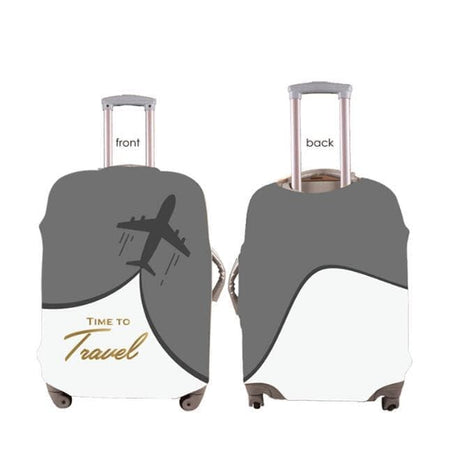 Elastic Suitcase Cover Travel Luggage Protective Cover Scratch Resistant, Gray, Fits Most Trolley Cases, L (25-28 inch)