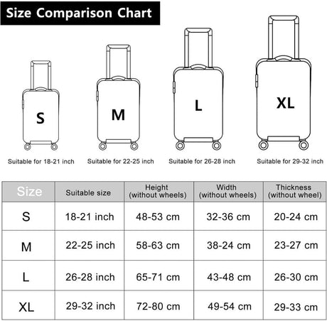 Black Elastic Suitcase Cover Travel Luggage Protective Scratch Resistant, Fits Most Trolley Cases, XL (29-32 inch)