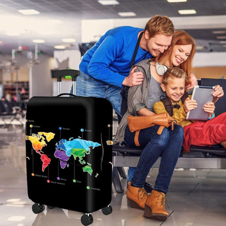Black Elastic Suitcase Cover Travel Luggage Protective Scratch Resistant, Fits Most Trolley Cases, XL (29-32 inch)
