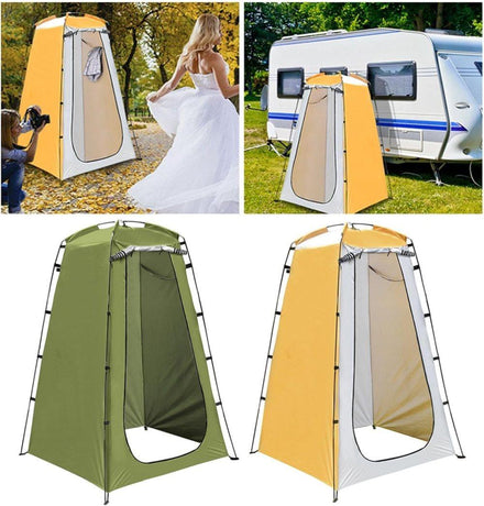 Pop-up Tent Changing Room 120x120x190 cm, Foldable Outdoor Camping Shelter with Inner Pocket, Multicolored