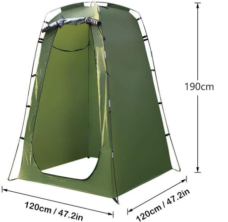 Pop-up Tent Changing Room 120x120x190 cm, Foldable Outdoor Camping Shelter with Inner Pocket, Multicolored
