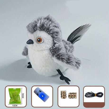 Interactive Cat Toy with Bird Movement, Catnip, and Beep Sound, Electric Smart Pet Toy, Compatible with Cats