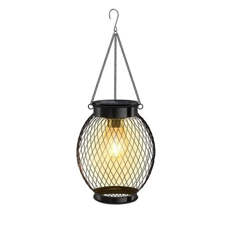 Solar Powered LED Outdoor Lantern with Solar Panel, IP65 Waterproof, for Garden Patio, Compatible with Outdoor Environments