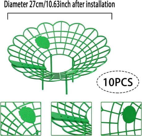10-Pack Strawberry Holder Plant Support for Strawberries and Vegetables, 10.2 Inches