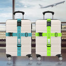 2-Pack Reflective Luggage Strap with Combination Lock for Suitcase, Adjustable Size, Light Blue