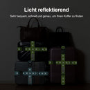 2-Pack Reflective Luggage Strap with Combination Lock for Suitcase, Dark Blue, Fits Most Sizes