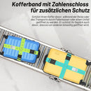 2-Pack Reflective Luggage Strap with Combination Lock for Suitcase, Dark Blue, Fits Most Sizes
