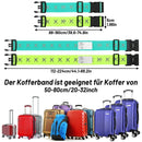2-Pack Reflective Luggage Strap with Combination Lock for Suitcase, Dark Blue, Fits Most Sizes