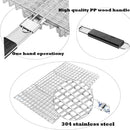 Foldable Grill Basket Stainless Steel for Fish Vegetables and Meat, Compatible with Camping and Outdoors, 46.5x32 cm