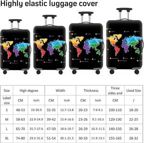 18-32 Inch Elastic Suitcase Cover, Reusable Washable Luggage Protector, 25-28 Inch