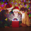 1 Pack Christmas Snowflake LED Projector Lamp with 360° Rotation, Battery or USB Powered for Party Decoration, Pink