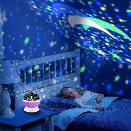 1 Pack Christmas Snowflake LED Projector Lamp with 360° Rotation, Battery or USB Powered for Party Decoration, Pink