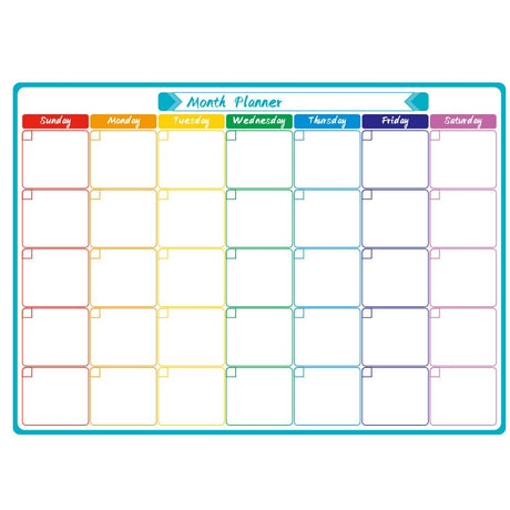 Magnetic Dry Erase Weekly & Monthly Planner Set, Fridge Whiteboard Calendar with 7 Markers & Eraser, Reusable Shopping List Board for Home, Office, Kitchen Organisation