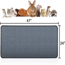 Waterproof Non-slip Washable & Reusable Guinea Pig Mat (Fabric) Size: 600mm*1200mm Color: Grey for Rabbits/Guinea Pigs (1pc)