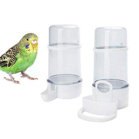 Automatic Water Dispenser (Plastic) 220ML Capacity Size: 130*85mm Color: Green/Transparent for Parrots (1pc)